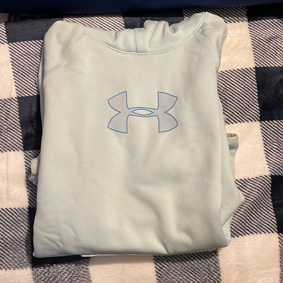 Under Armour Tops Light Blue Under Armor Hoodie Poshmark
